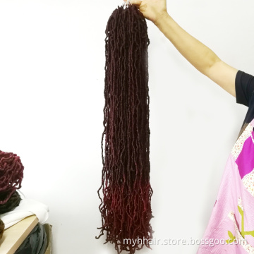 10 Pcs 18 - 36 inch 20 roots/pack,Afro Locs twist Ombre Synthetic Braiding Hair extensions Long New Locs Crochet Braid hair